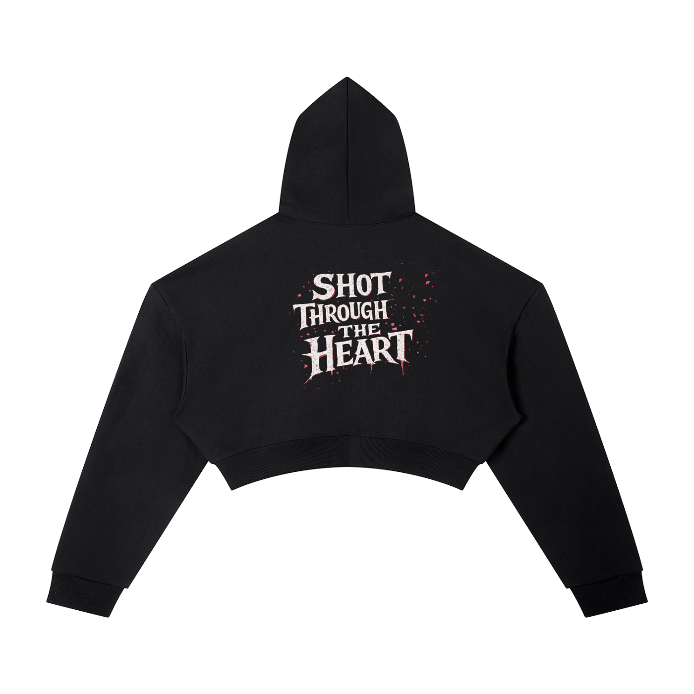 Shot Through The Heart - Cropped Hoodie
